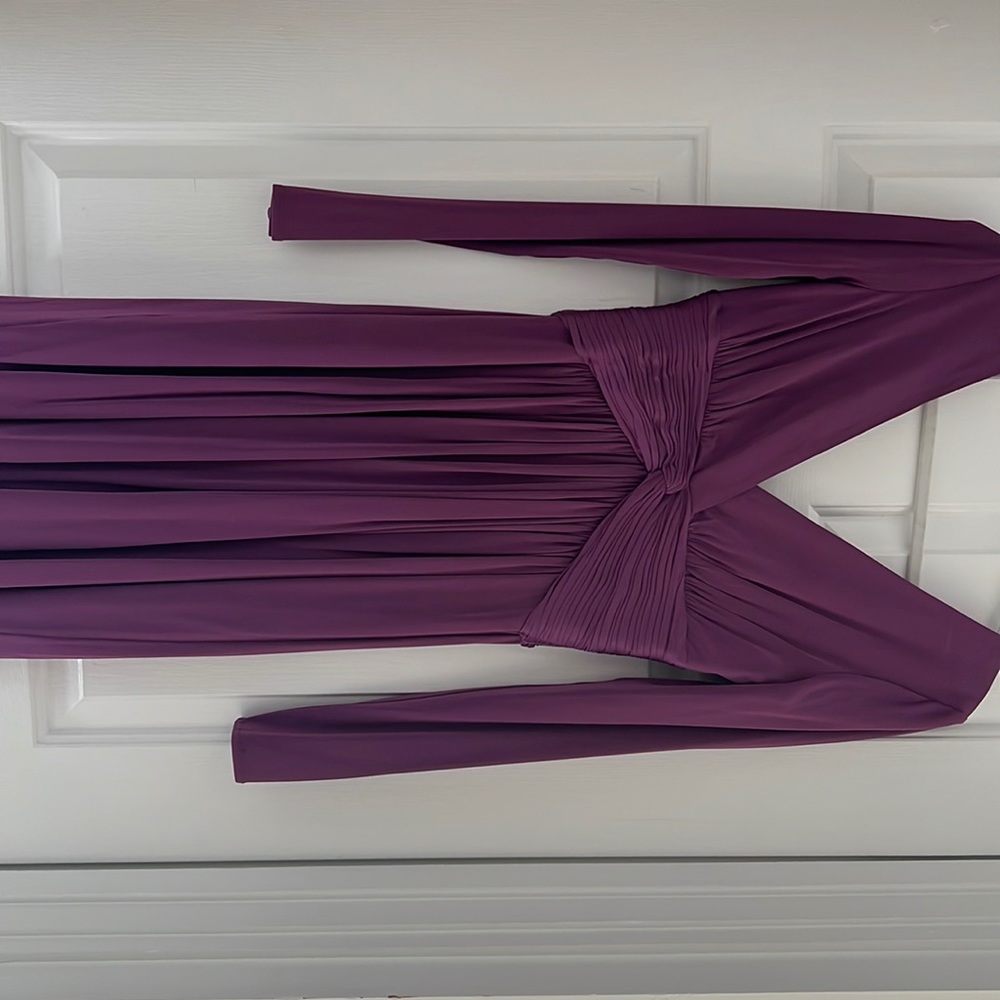 Plum mid length dress